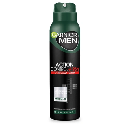 Garnier Men Dezodorant spray Action Control 96h+ Clinically Tested 150 ml